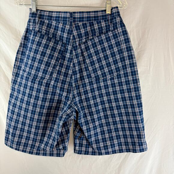 Skoozi Vintage 90s High Waist Plaid Shorts Size 11 27" x 8.5" - Picture 4 of 5